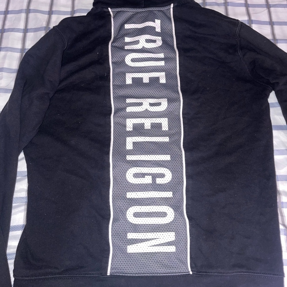 Black true religion hoodie